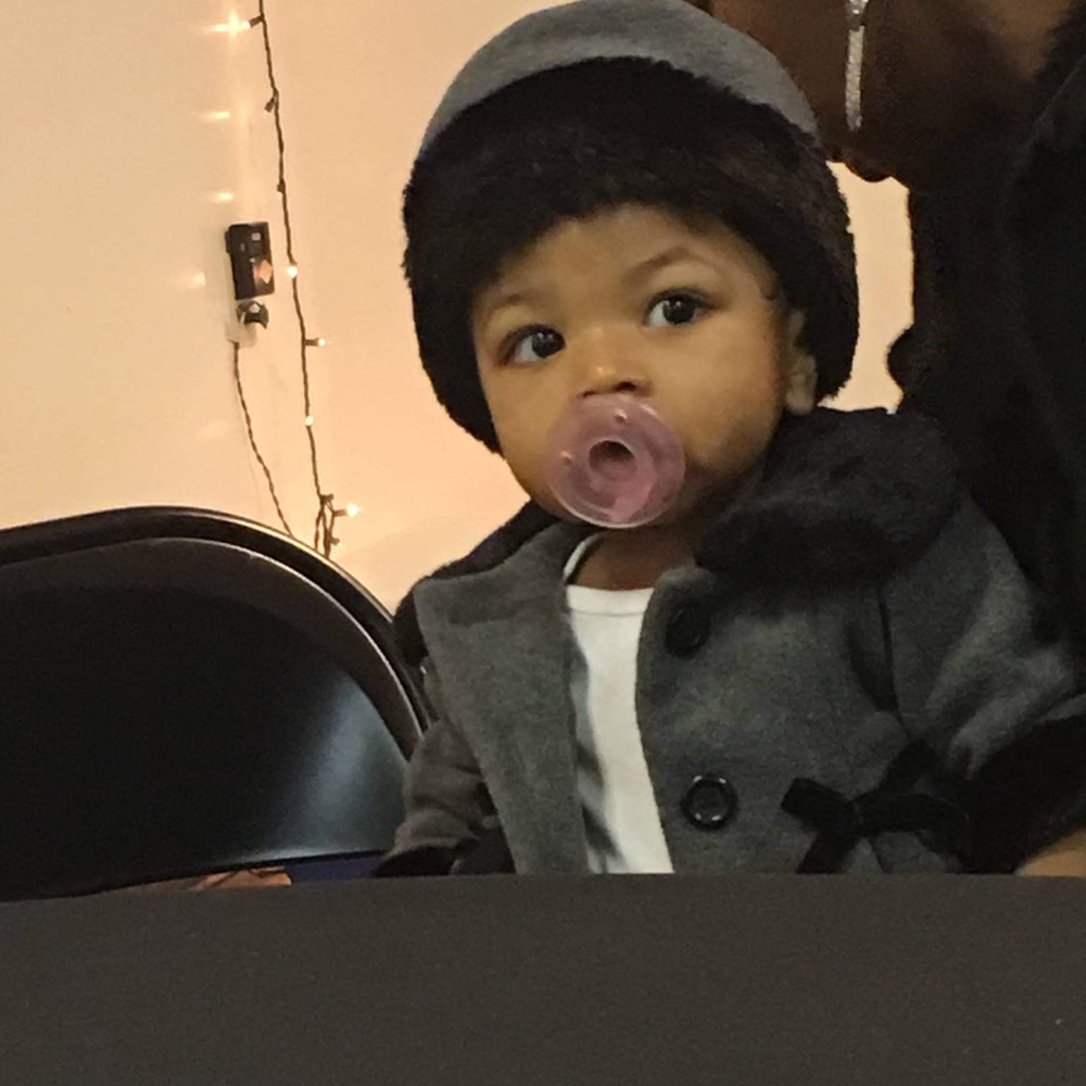 Sophie Rose Gray & Black Faux-Fur Baby Winter Coat
